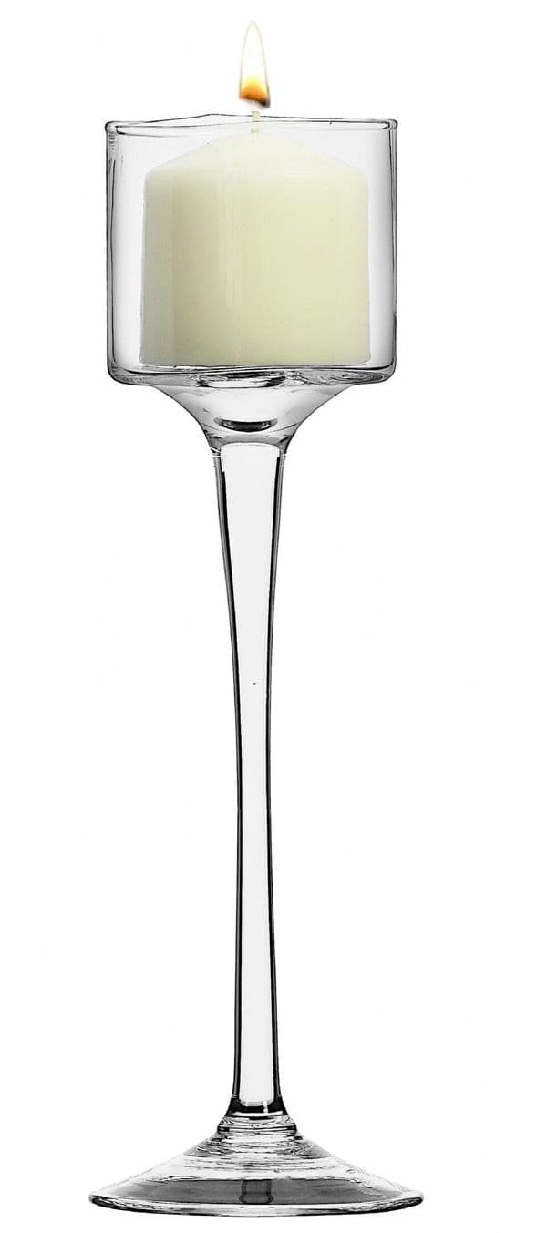 Tall Footed Candle Holder 32cm – Christmas & Summer Parties, Solavia Glassware