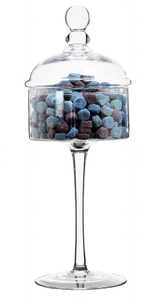 Tall Footed Glass Jar & Lid 35cm Bonbons, Apothecary style, Solavia