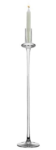 Tall Glass Single Candlestick 60cm