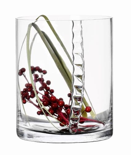 Vase Cylinder Wave 20cm