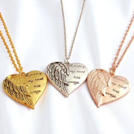 A Piece of My Heart has Wings Necklace, Baby Loss, Memorial Sympathy Gift