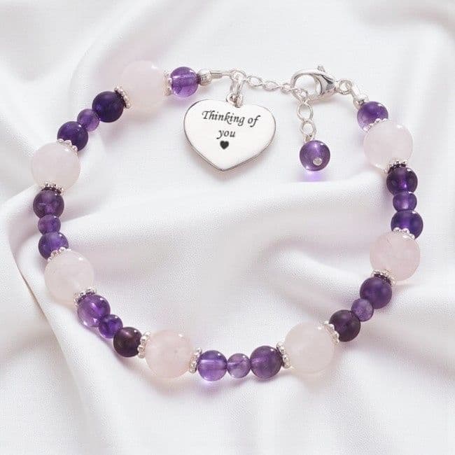 Amethyst & Quartz Healing Bracelet | Someone Remembered