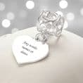 Angel Memorial Charm, Sterling Silver, Personalised | Someone Remembered