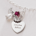 Angel Necklace with Birthstone & Engraving | Someone Remembered