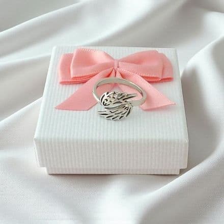 Angel Wings Ring, Sterling Silver, Size Adjustable