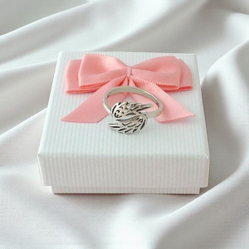 Angel Wings Ring, Sterling Silver, Size Adjustable | Someone Remembered