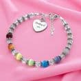 Rainbow Bereavement Bracelet with Engraving | Someone Remembered