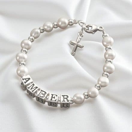 Any Name Pearl Memorial Bracelet