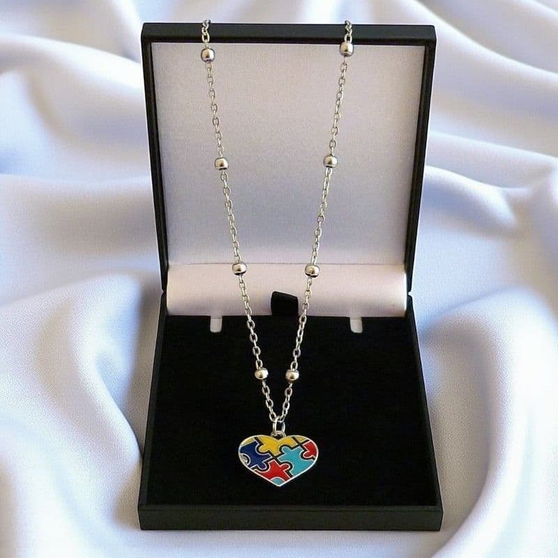 Autism Awareness Jigsaw Pendant Necklace | Someone Remembered