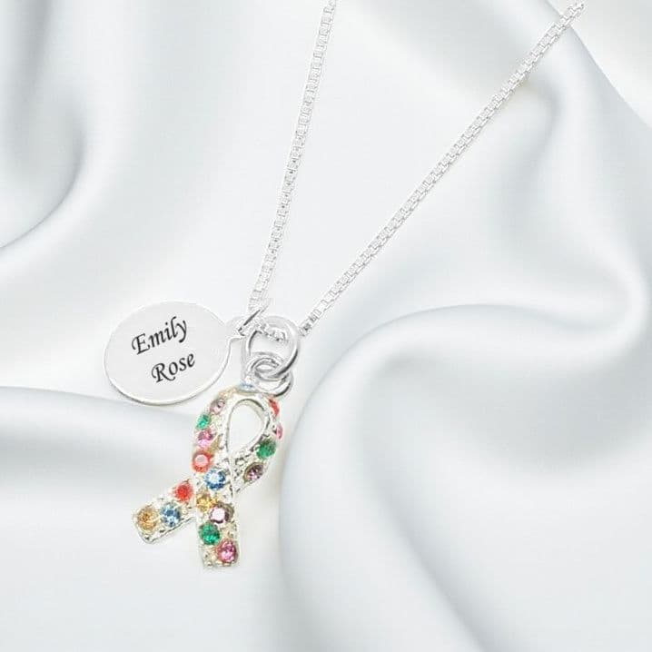 Autism Awareness Necklace with Engraving | Someone Remembered