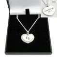Baby Feet Necklace with Any Engraving on Heart Pendant | Someone Remembered