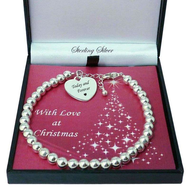 Beaded Memorial Bracelet for Christmas, Any Engraving | Someone Remembered