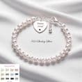 Beautiful Pearl and Silver Memorial Bracelet with Engraving | Someone Remembered