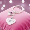 Birthstone Angel Keyring, Personalised Engraving | Someone Remembered