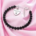 Black Pearl Bracelet, Personalised with Any Engraving, Sympathy Gift | Someone Remembered
