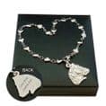 Bracelet Personalised with Engraved Horse Head, Heart Chain| Someone Remembered
