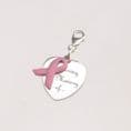 Breast Cancer Awareness Ribbon Charm with Engraving | Someone Remembered