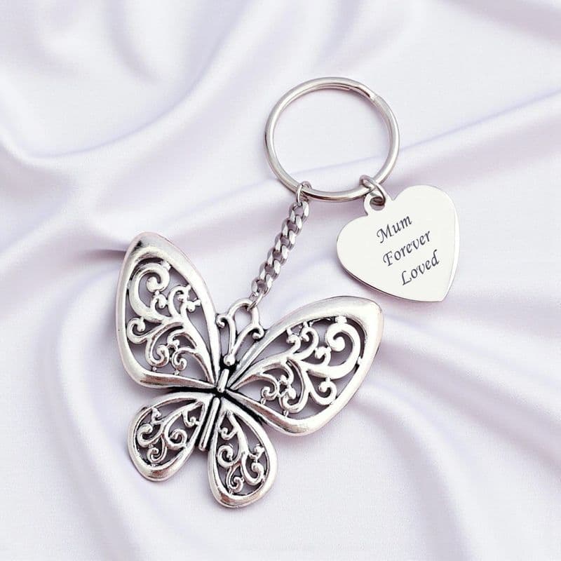 Engravable Butterfly Keyring | Someone Remembered