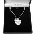 Cat or Dog Loss Necklace with Paw and Engraved Heart Pendant | Someone Remembered