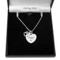 Cat or Dog Loss Necklace with Paw and Engraved Heart Pendant | Someone Remembered
