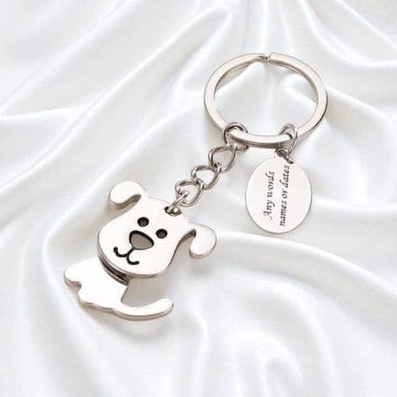 Dog Keyring with Engraving