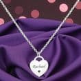 Engraved, 925 Sterling Silver Heart Necklace, Personalised | Someone Remembered