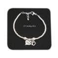 Engraved Bracelet, 925 Sterling Silver, Pet Name, Any Name Engraved on Heart with Paw Charm | Someone Remembered