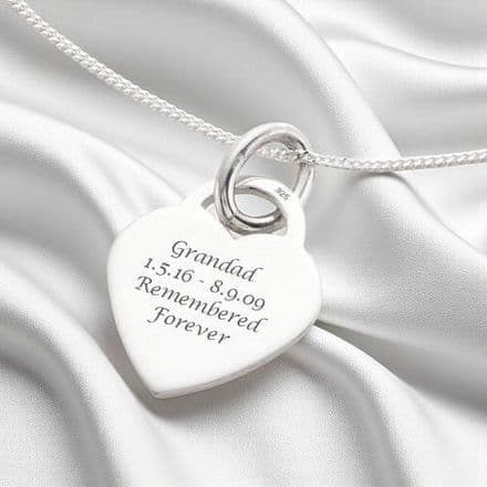 Engraved Heart Necklace (ch3)