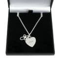 Engraved Heart with Open Cross Necklace | Someone Remembered