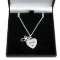 Engraved Heart with Open Cross Necklace | Someone Remembered