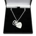 Engraved Heart with Open Heart Necklace | Someone Remembered