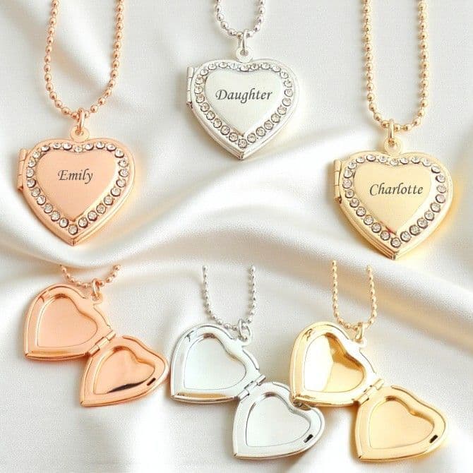 Engraved, Ladies Memorial Locket Necklace, Personalised | Someone Remembered