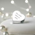 Engraved Memorial Charm Bead, Heart | Someone Remembered