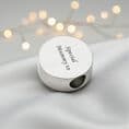 Engraved Memorial Charm Bead, Round | Someone Remembered