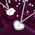 Engraved Memorial Necklace with Crystal Heart | Someone Remembered