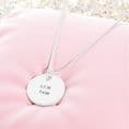 Engraved Silver Round Pendant Memorial Necklace | Someone Remembered
