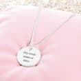 Engraved Silver Round Pendant Memorial Necklace | Someone Remembered