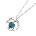 Faith Hope Love Necklace with Birthstone Heart | Someone Remembered