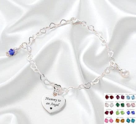 Fantasia Birthstone Bracelet with Engraving