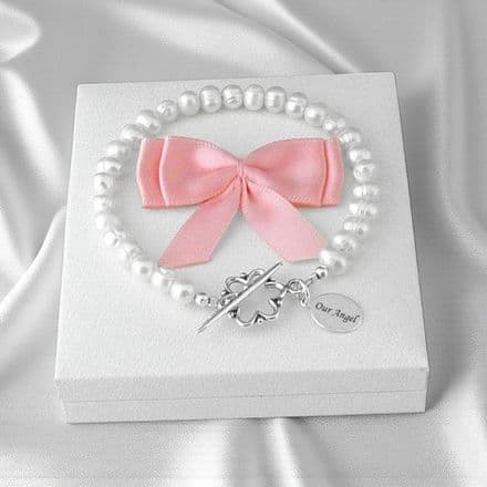 Freshwater Pearl and Silver Remembrance Bracelet