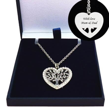 Gift Boxed, Tree of Life Necklace, Personalised with Engraving,