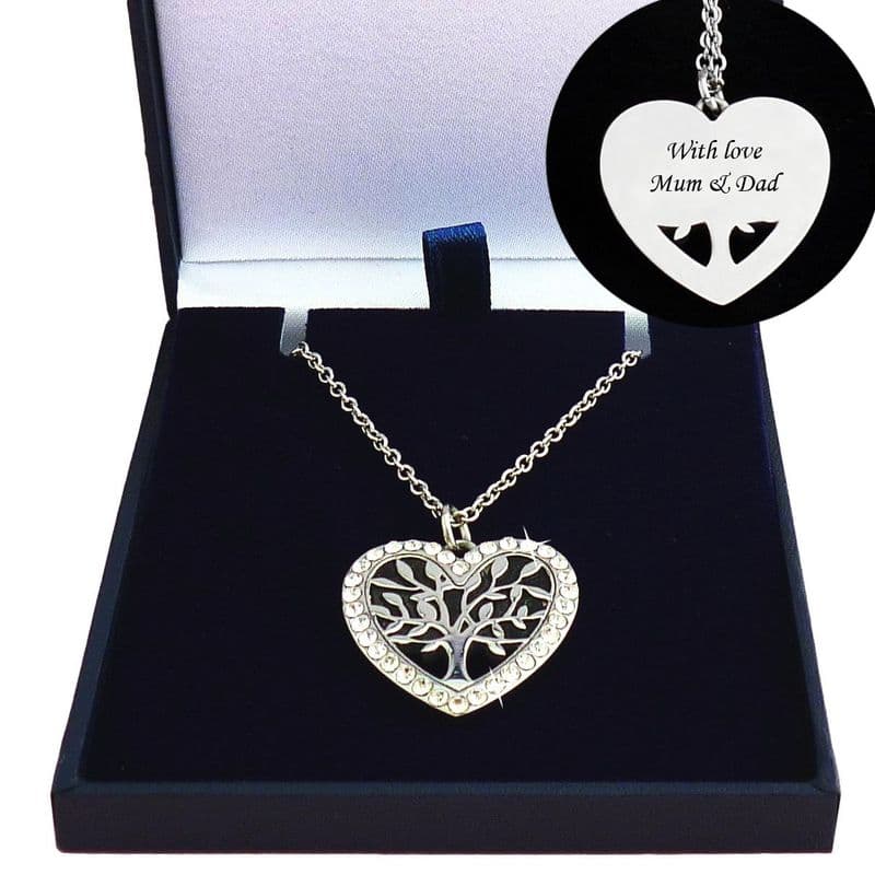 Gift Boxed, Tree of Life Necklace, Personalised with Engraving, | Someone Remembered