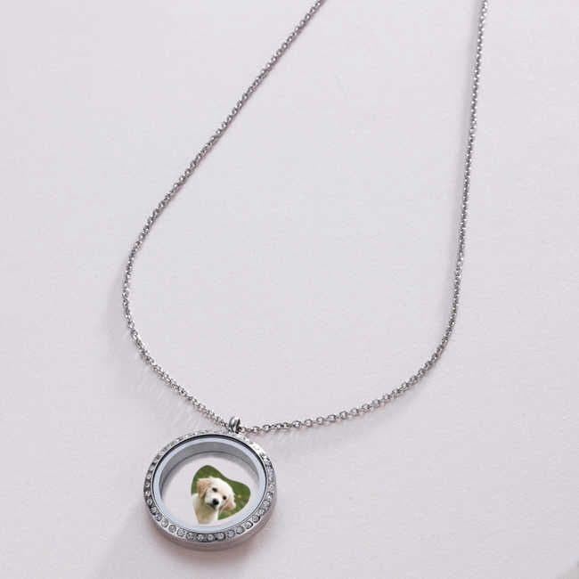 thumbnail image 2 of Customized Floating Charm Locket Necklaces 2 of 13