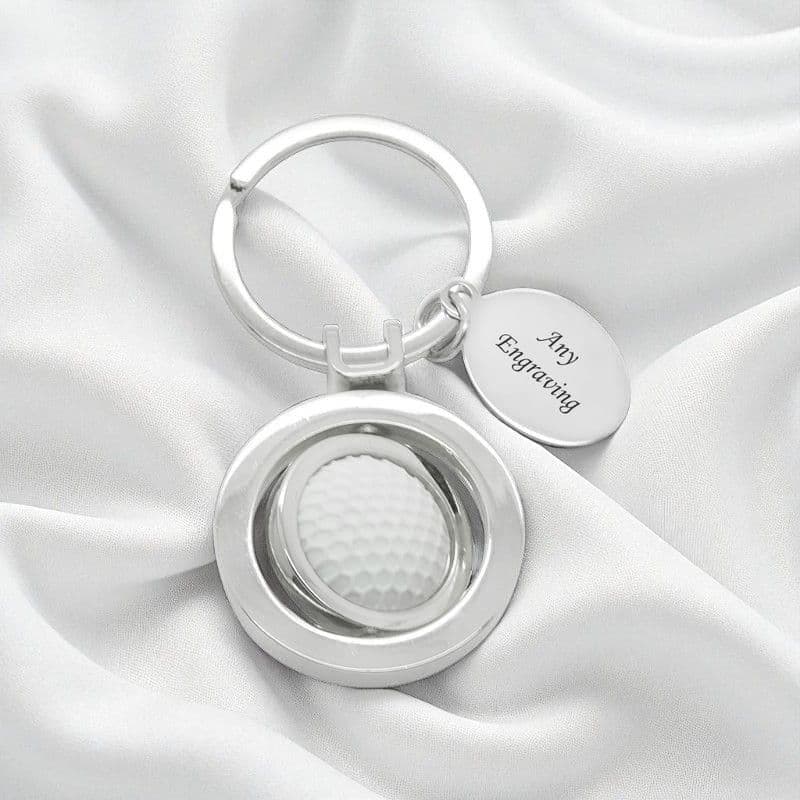Engraved Golf Ball Keyring Someone Remembered