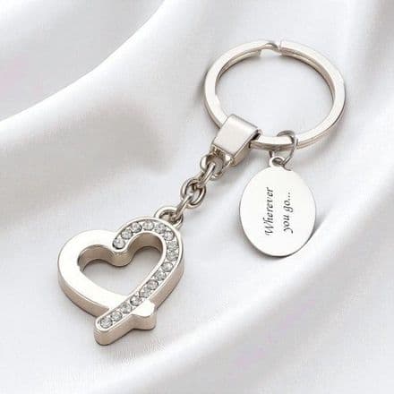 Heart Keyring with Engraving