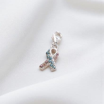 Infant Loss Awareness Ribbon Charm - Gift Boxed