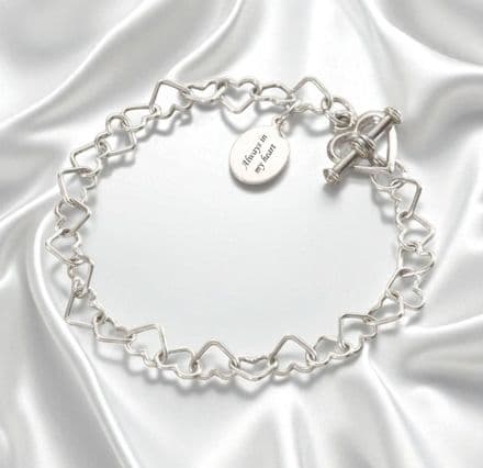 Memorial Charm Bracelet, Eternal Hearts
