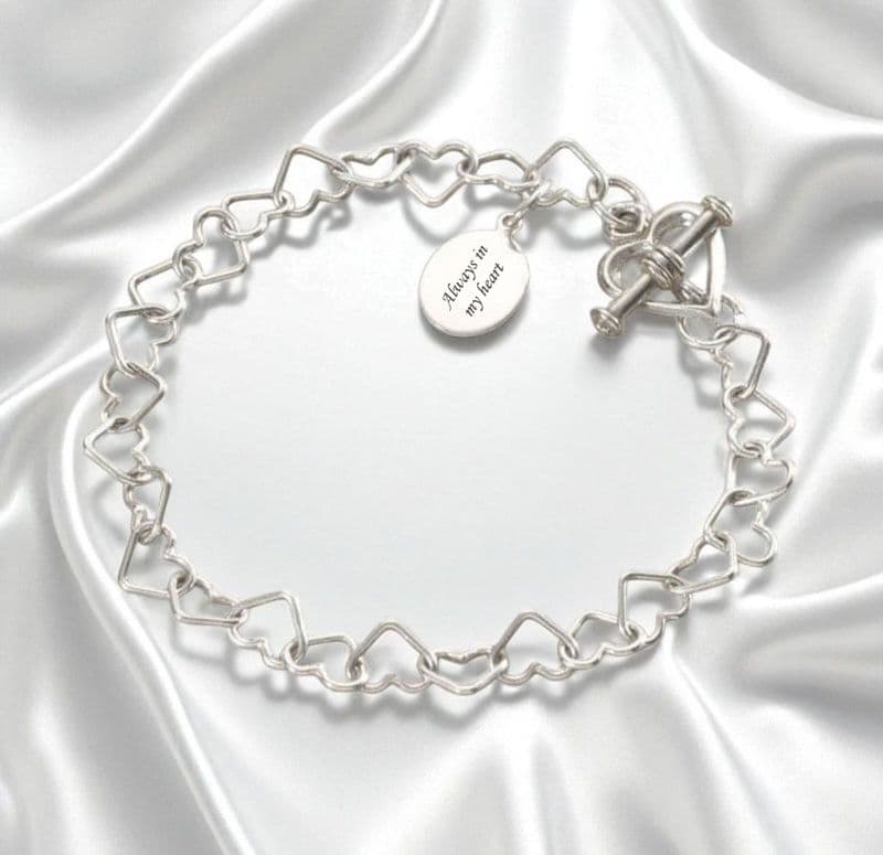 Memorial Charm Bracelet -Eternal Hearts | Someone Remembered
