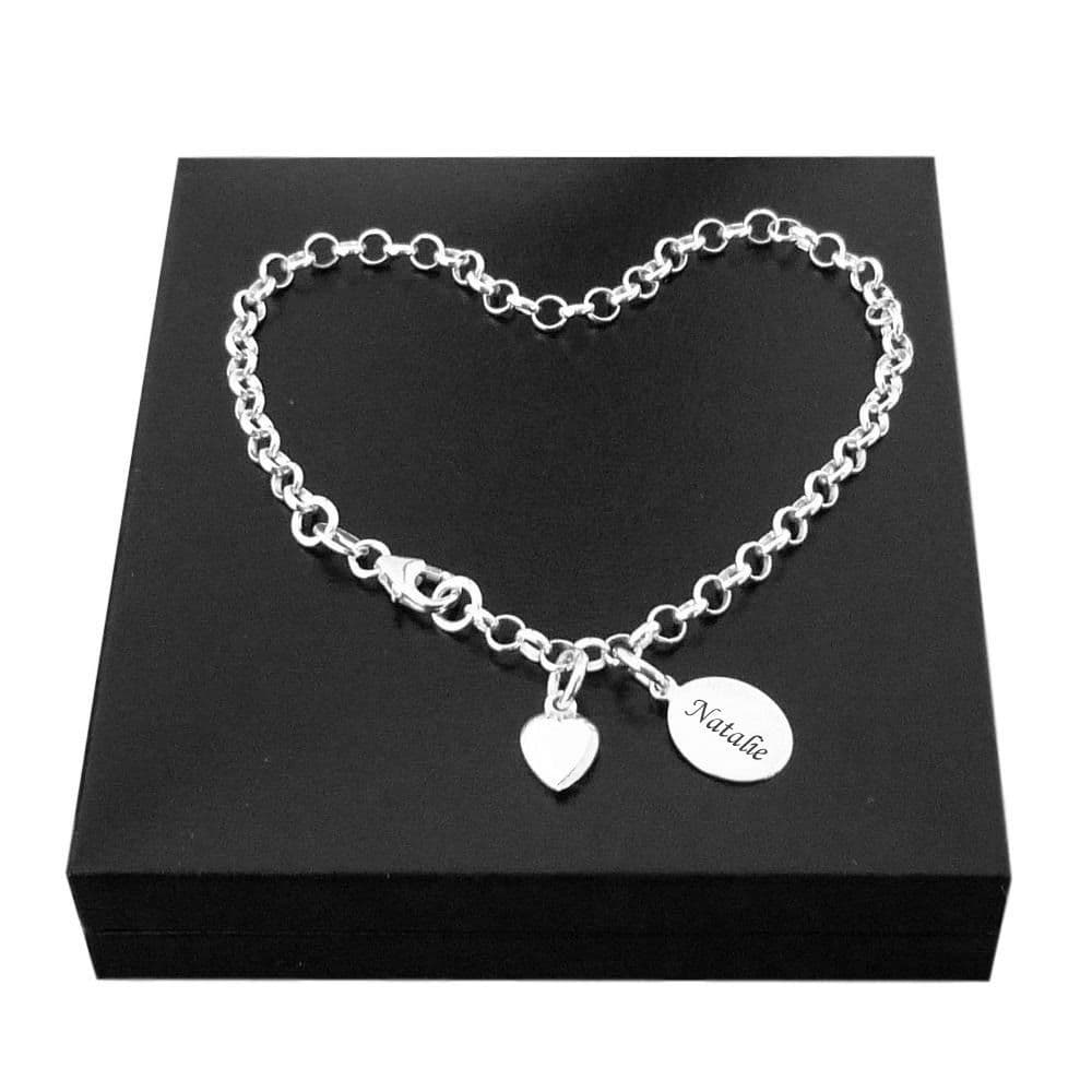 Memorial Charm Bracelet with Engraving Someone Remembered