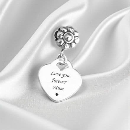 Memorial Charm, Love You Forever, Sterling Silver
